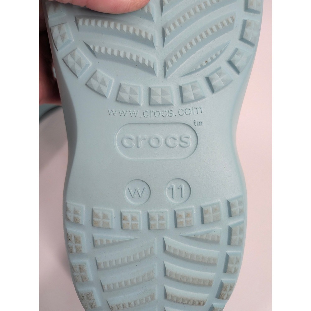 Crocs Baya Platform Clogs Womens 11 Arctic Light Blue Slip On Sandals 208186 - Picture 6 of 6